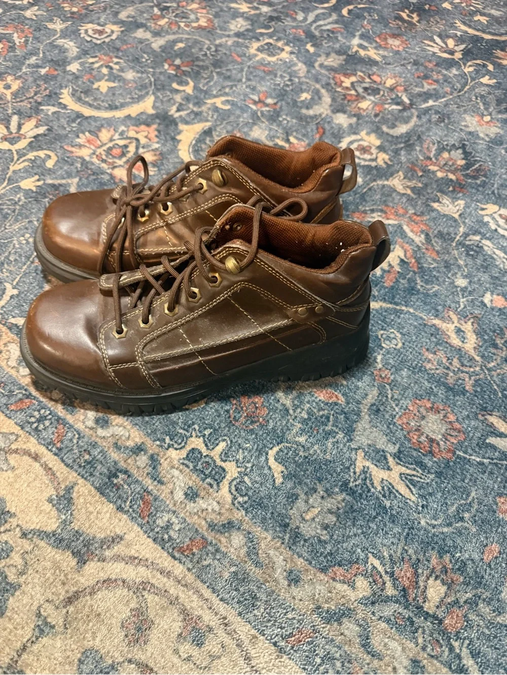 Vintage Y2 No Boundaries brown men's chunky platform work boots.‎ size 10.5
